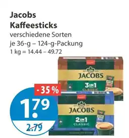 V Markt Jacobs kaffeesticks 3in1 Angebot
