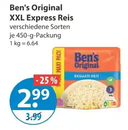 V Markt Ben's original xxl express reis Angebot