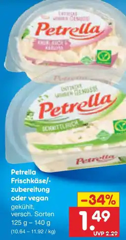 Netto Marken-Discount Petrella frischkäse/-zubereitung oder vegan Angebot