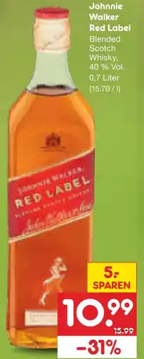 Netto Marken-Discount Johnnie walker red label Angebot