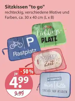 V Markt Sitzkissen 'to go' lieblingsplatz Angebot