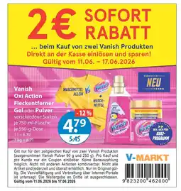 V Markt Vanish oxi action fleckentferner Angebot