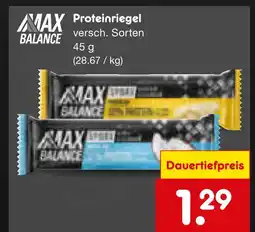 Netto Marken-Discount Max balance proteinriegel Angebot