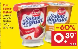 Netto Marken-Discount Zott sahnejoghurt Angebot