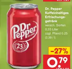 Netto Marken-Discount Dr. pepper koffeinhaltiges erfrischungsgetränk Angebot