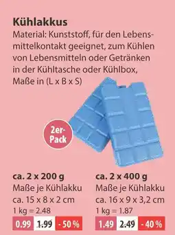 V Markt Kühlakku 2 x 200 g Angebot