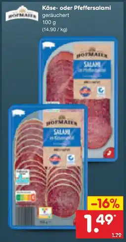 Netto Marken-Discount Rohmeier käse-salami Angebot