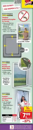 Netto Marken-Discount Easymaxx teleskop-insektenschutzgitter für fenster Angebot