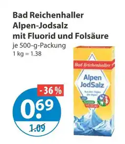 V Markt Bad reichenhaller alpen-jodsalz mit fluorid und folsäure Angebot