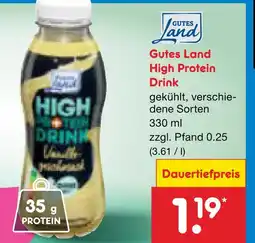 Netto Marken-Discount Gutes land high protein drink Angebot