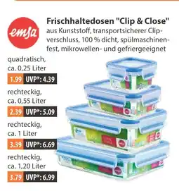 V Markt Emsa frischhaltedosen clip & close quadratisch Angebot