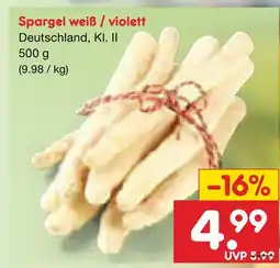 Netto Marken-Discount Spargel weiß / violett Angebot