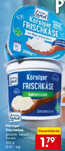 Netto Marken-Discount Gutes land körniger frischkäse Angebot