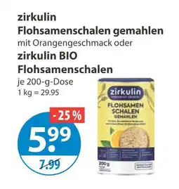 V Markt Zirkulin flohsamenschalen gemahlen mit orangengeschmack Angebot