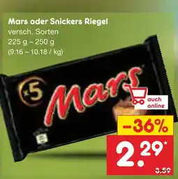Netto Marken-Discount Mars oder snickers riegel Angebot