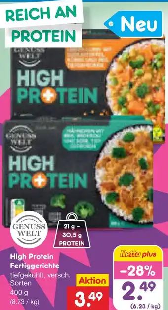 Netto Marken-Discount Genuss welt high protein fertiggerichte Angebot