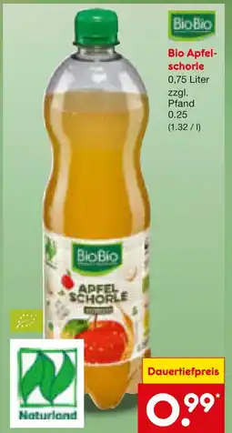 Netto Marken-Discount Biobio bio apfelschorle Angebot
