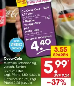 Netto Marken-Discount Coca-cola coca-cola oder zero zucker Angebot