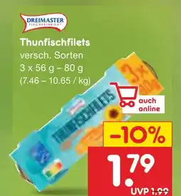 Netto Marken-Discount Dreimaster thunfischfilets Angebot
