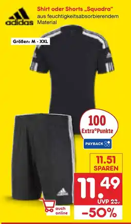 Netto Marken-Discount Adidas shirt oder shorts „squadra“ Angebot