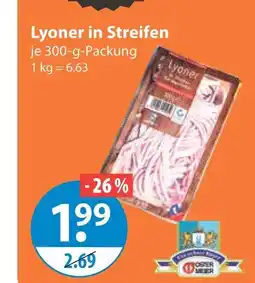 V Markt Lyoner in streifen Angebot