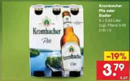 Netto Marken-Discount Krombacher pils oder radler Angebot