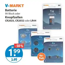 V Markt V-markt 9v block batterie Angebot