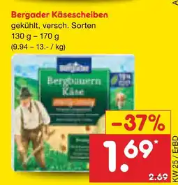Netto Marken-Discount Bergader käsescheiben Angebot