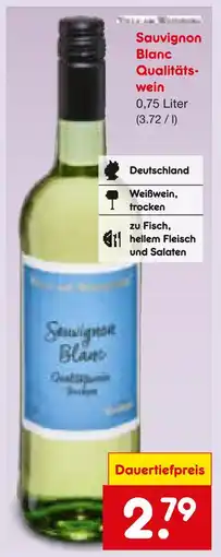 Netto Marken-Discount Sauvignon blanc qualitätswein Angebot
