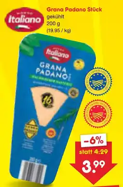 Netto Marken-Discount Italiamo grana padano stück Angebot