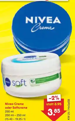 Netto Marken-Discount Nivea creme oder softcreme Angebot
