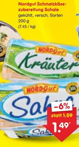 Netto Marken-Discount Nordgut schmelzkäsezubereitung kräuter Angebot