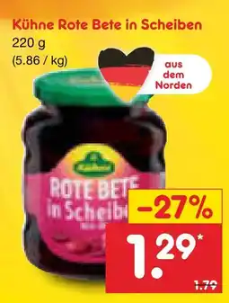 Netto Marken-Discount Kühne rote bete in scheiben Angebot