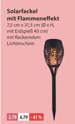 V Markt Solarfackel mit flammeneffekt Angebot