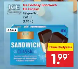 Netto Marken-Discount Ice fantasy sandwich eis classic Angebot
