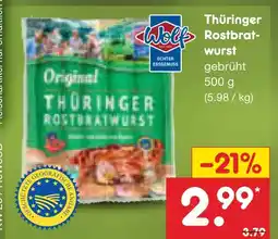 Netto Marken-Discount Wolf thüringer rostbratwurst Angebot