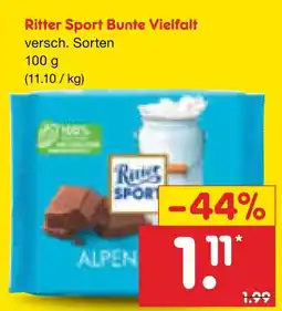 Netto Marken-Discount Ritter sport bunte vielfalt Angebot