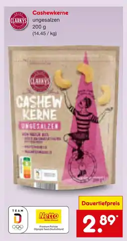Netto Marken-Discount Clarkys cashewkerne Angebot