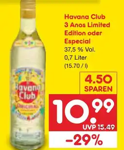 Netto Marken-Discount Havana club 3 anos limited edition Angebot