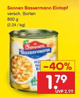 Netto Marken-Discount Sonnen bassermann eintopf Angebot