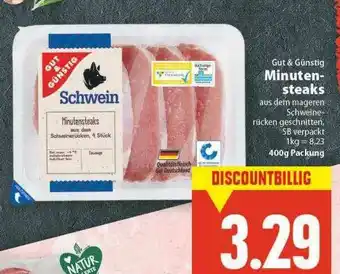 E-Center Gut & Günstig Minutensteaks Angebot