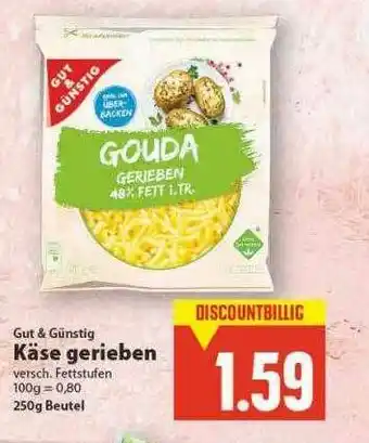 E-Center Gut & Günstig Käse Gerieben Angebot