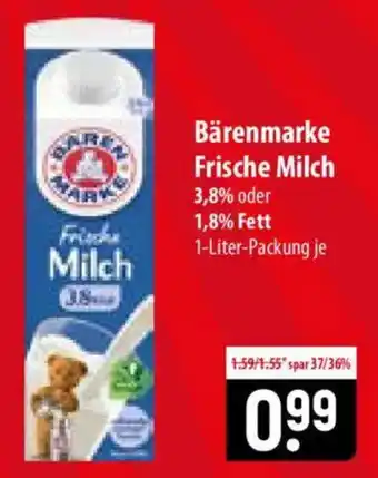 Famila Nord Ost Bärenmarke Frische Milch Angebot