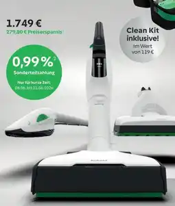 Vorwerk Vorwerk Kobold VK7 Akku-Staubsauger & Saugwischer Polster inkl. Clean Kit Angebot