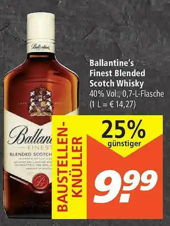 Marktkauf Ballantine's Finest Blended Scotch Whisky Angebot