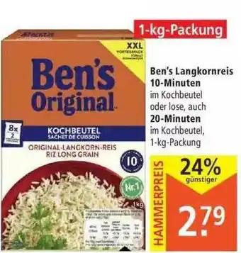 Marktkauf Ben's Langkornreis 10-minuten Oder 20-minuten Angebot