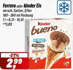 Simmel Ferrero oder kinder Eis Angebot