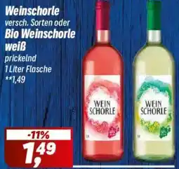 Simmel Weinschorle oder Bio Weinschorle weiß Angebot