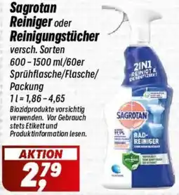 Simmel Sagrotan Reiniger oder Reinigungstücher Angebot