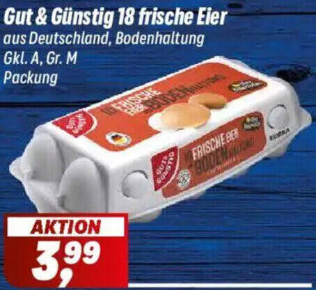 Gut & Günstig 18 frische Eier Angebot bei Simmel